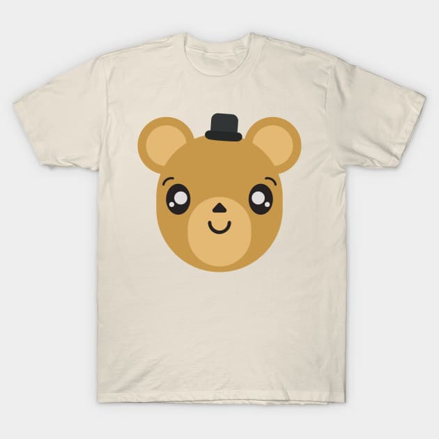 Cute Bear Cub With Hat T-Shirt by StimpyStuff